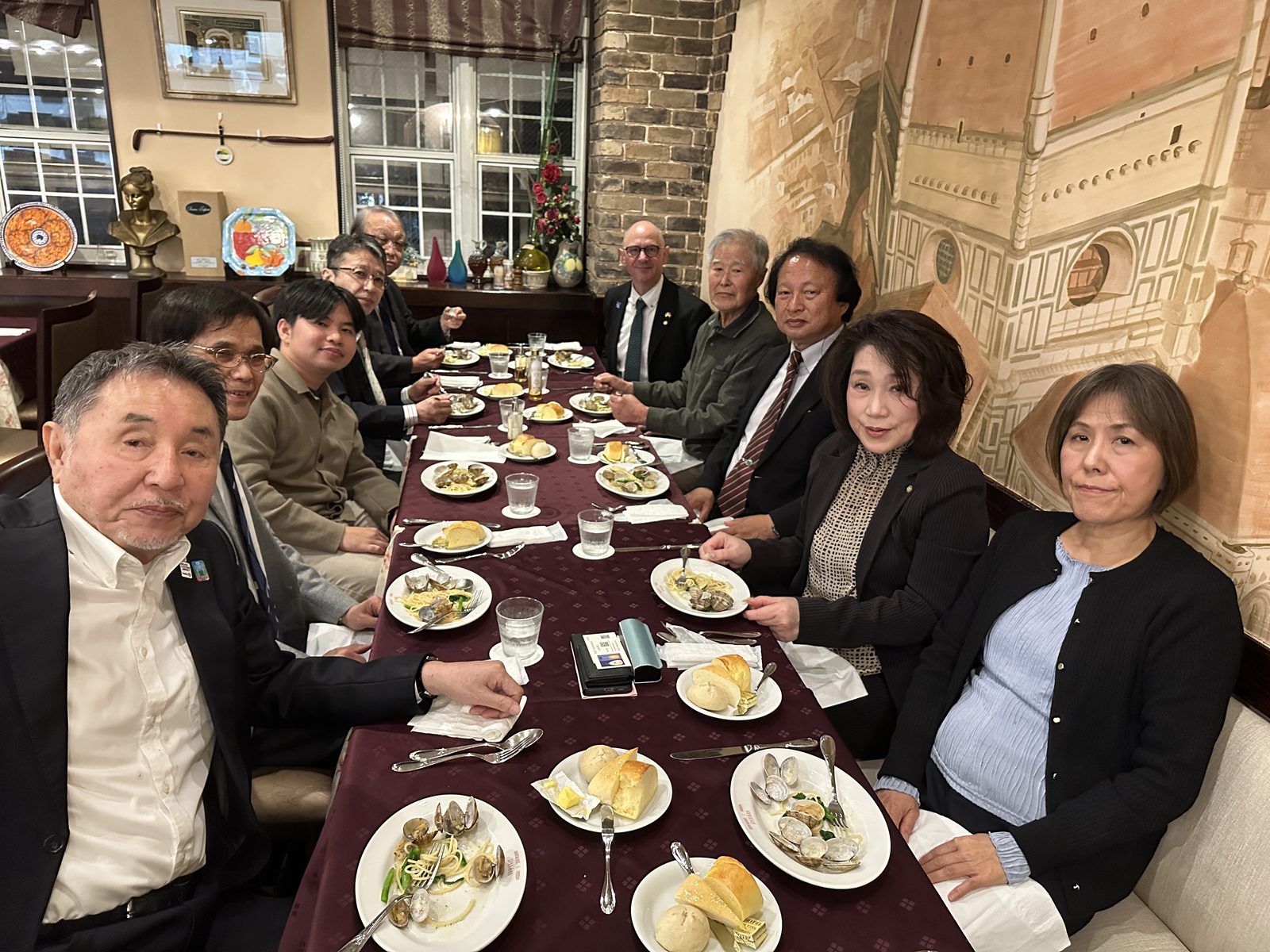 Dinner with Rotary club members